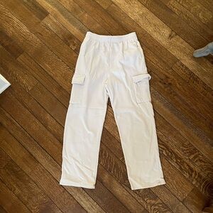 Beige Cargo Sweatpants